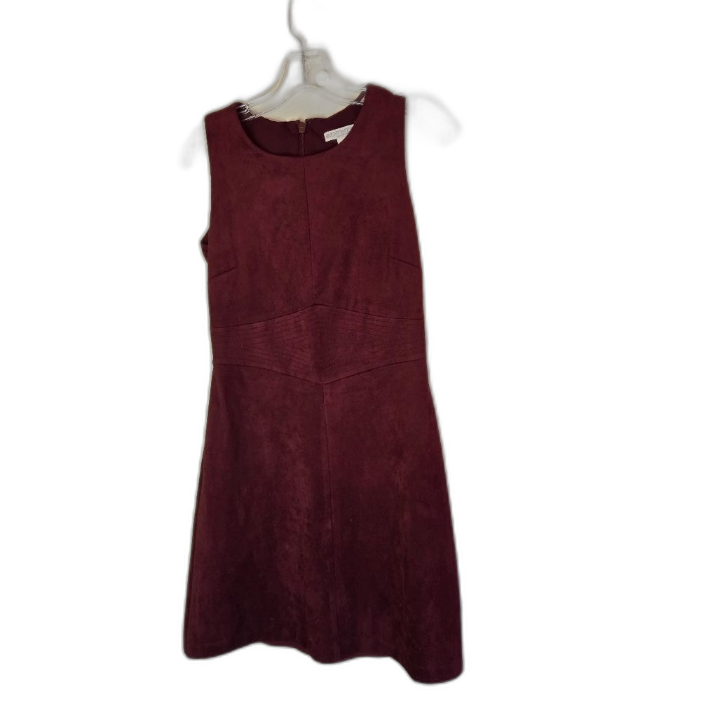 Eva Mendes for New York & Company Rich Burgundy Faux Suede Dress Size 2